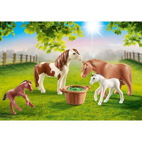 PLAYMOBIL play set Country Ponies with foals junior 6-piece 1