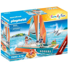 Playmobil 71043 Family Fun Catamaran Promo Pack, boat toy for children ages 4 years+, floating water toy