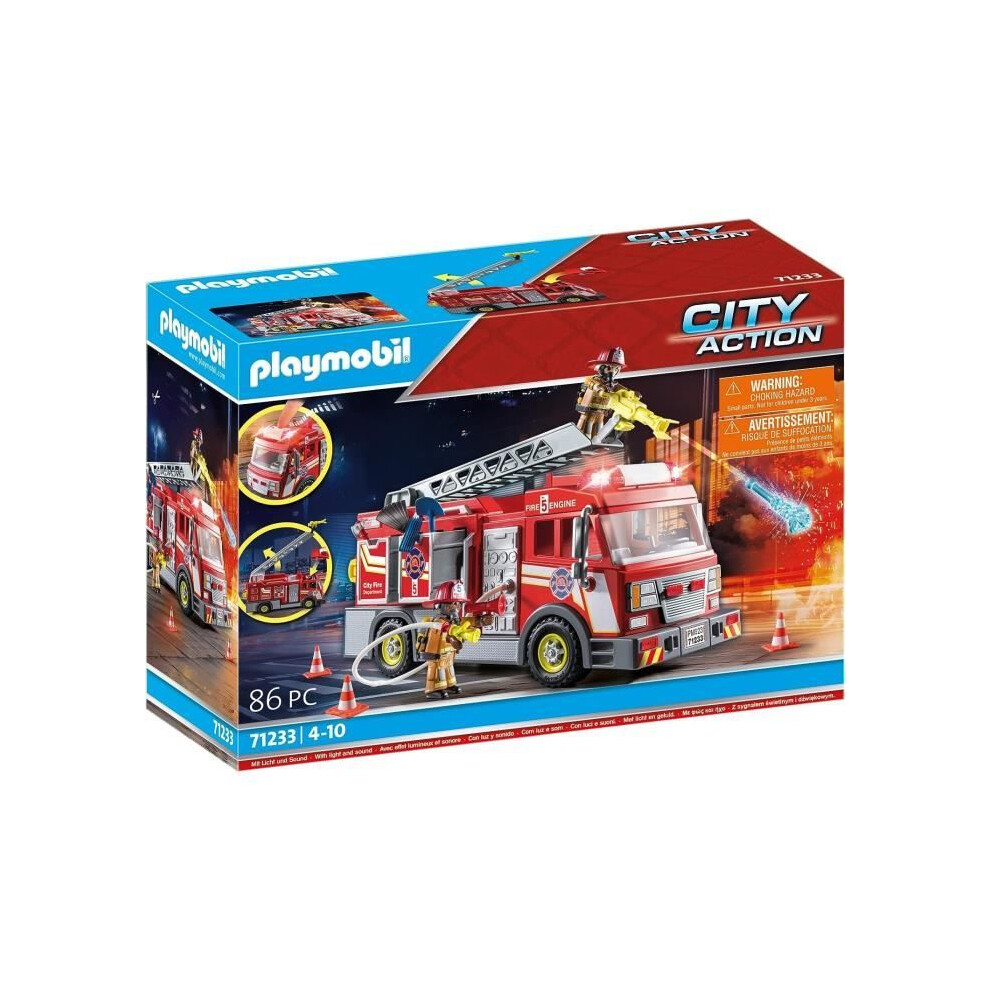 Playmobil Fire Truck 71233 City Action Rescue 86 Piece Set