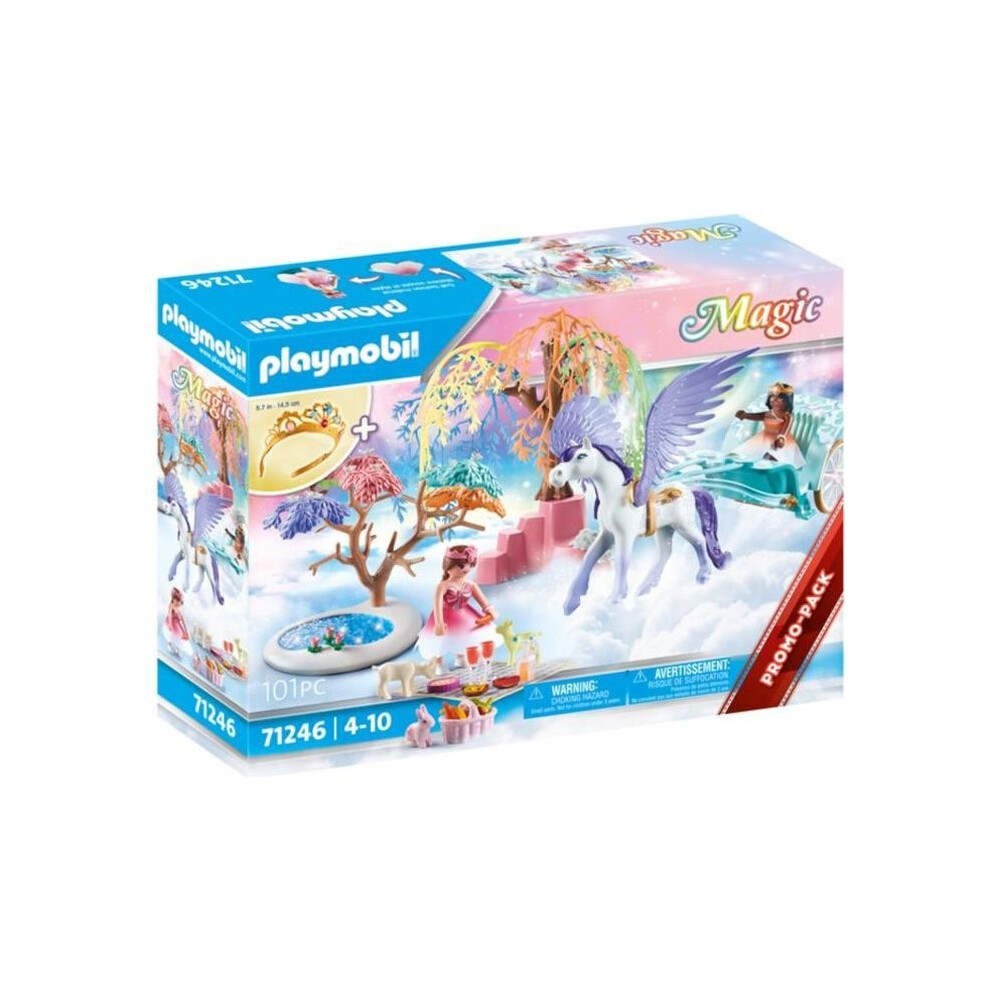Playmobil 71246 Princess Picnic With Pegasus Carriage Promo Pack, Including A Child's Tiara, Fun Imaginative Role-Play, Playsets Suitable For Children Ages 4+