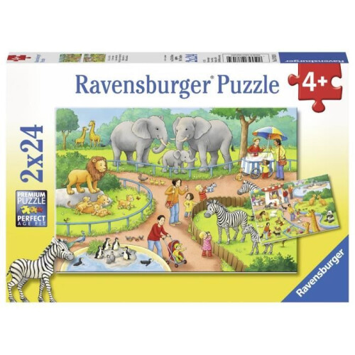 Ravensburger 2 Jigsaw Puzzles - A Day in the Zoo