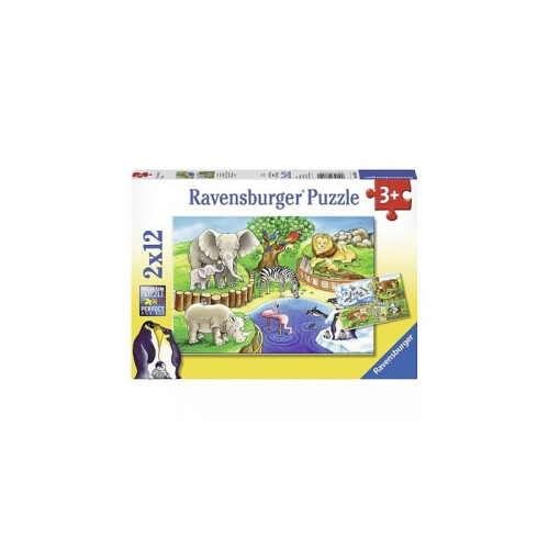 Ravensburger 2 Jigsaw Puzzles - Animals in the Zoo