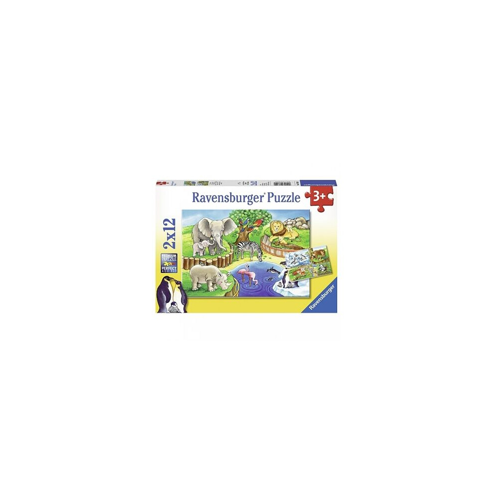 Ravensburger 2 Jigsaw Puzzles - Animals In The Zoo