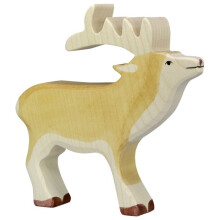 Handbemalte Holzfigur HOLZTIGER - REH - für Kinder ab 3 Jahren