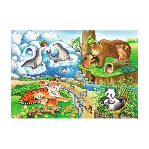 Ravensburger 2 Jigsaw Puzzles - Animals in the Zoo 1
