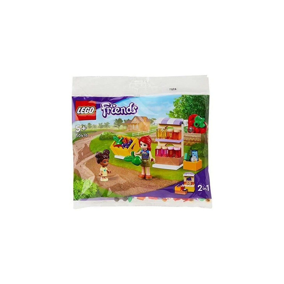 Lego Toy - Friends Market Stall 30416 - 47 Pieces - 2 Minidolls - Plastic