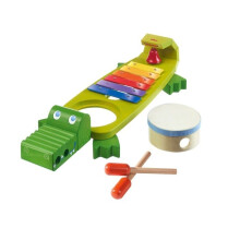 Muzikaal Speelgoed Krokodil - HABA - Stimuleert de muzikale ontwikkeling - Voor kinderen van 3 jaar en ouder - Multicolor
