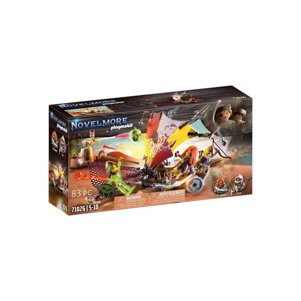 Playmobil 71026 Novelmore Knights Sal'ahari Sands - Dune Speeder, With Firing Cannons, Medieval Castle And Knights' Toy, Fun Imaginative Role-Play, Playset