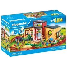 PLAYMOBIL 71599 Animal boarding house with carers and child, My Life, 72 pieces, Ages 4 and up
