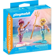 Miniature figurine - PLAYMOBIL - Duo Mermaid and Triton - Multicolor - 6 pieces - From 4 years old