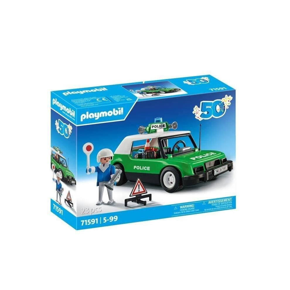 Playmobil 71591 Collector's Police Car, Special Anniversary Edition Classic Cars, Adult, Collector's Car