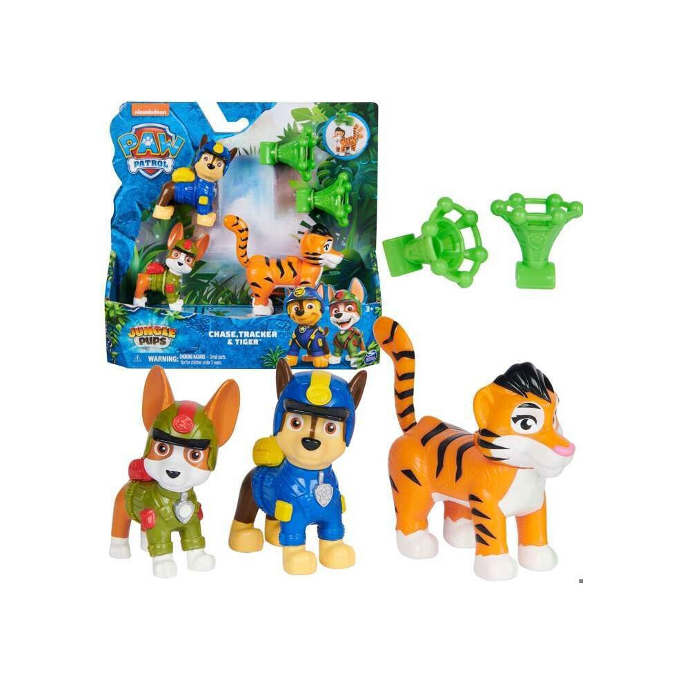 New Spin Master Paw Patrol Jungle Pups Chase, Tracker & Tiger 6068629