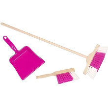 Plastic Dustpan, Handbroom and Broom