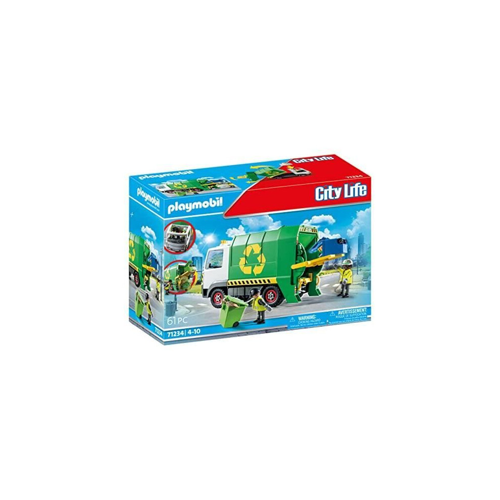 Playmobil Recycling Truck 61 Piece Set 71234 Waste Bin Collection