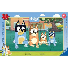 Puzzle Frame 15 pieces: Bluey and her family