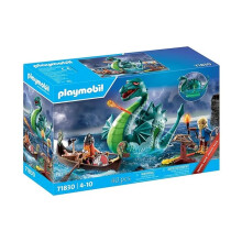Building set - PLAYMOBIL - Viking Duo - Boat with cannon - Sea monster - 40 pieces