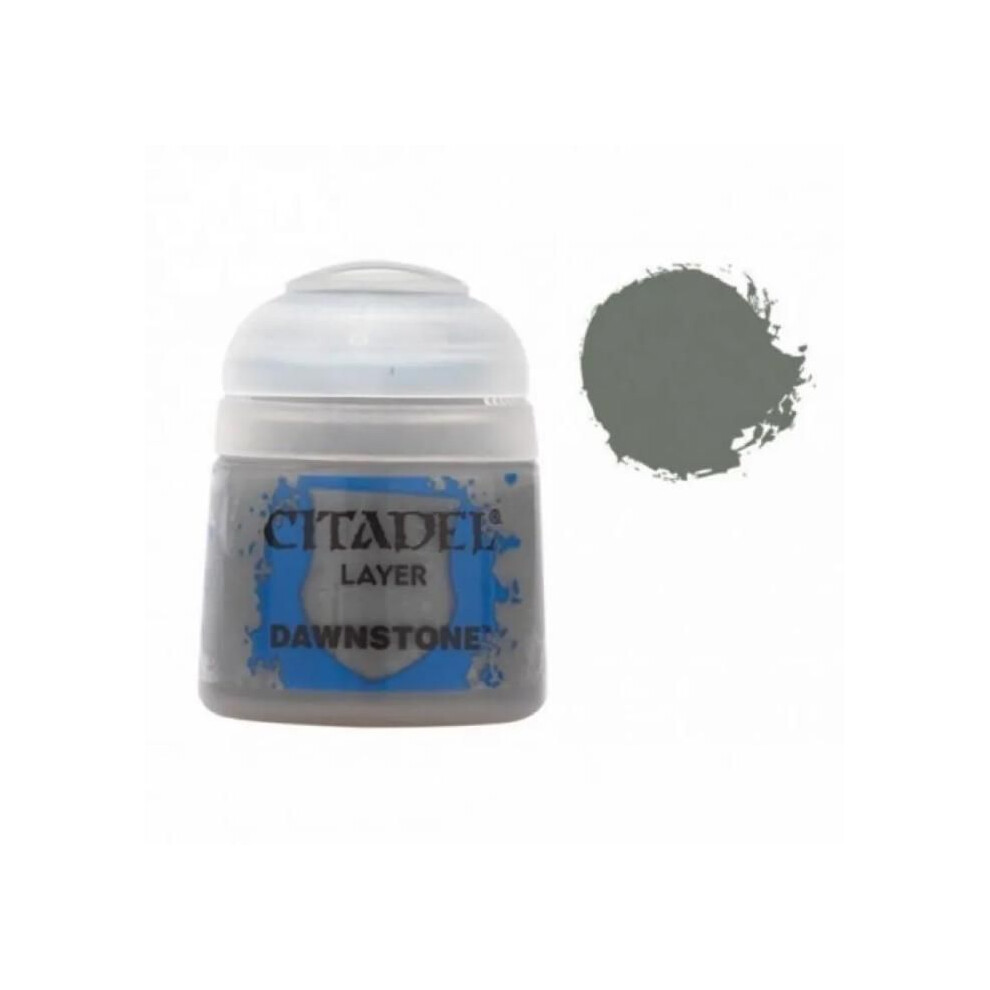 Games Workshop Citadel Layer Paint: Dawnstone 12Ml Warhammer 22-49 Black/Grey