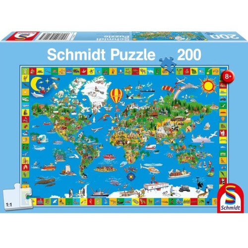 Puzzle Színes Föld Schmidt Játékok 200 db-os