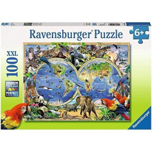 World Animals Puzzle - RAVENSBURGER - 100 pieces - XXL Pieces