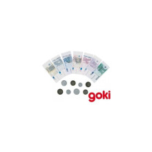 Soldi da gioco - Goki - Set di soldi finti per giocare al mercato - Unisex - Bambino - Multicolore