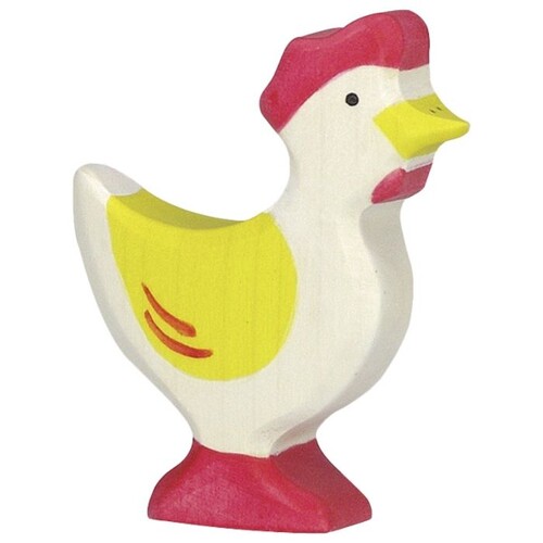 HOLZTIGER - 80018 - FIGUR - HÜHNER, STEHEND - GELB