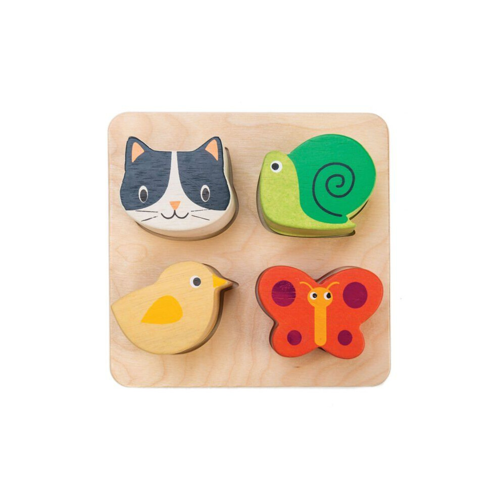 Photos - Jigsaw Puzzle / Mosaic Animal Puzzle - Tender Toys - Junior - Less than 100 pieces - Shape wood 14 x 14 x 4 cm