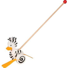 Zebra-duck, push along animal