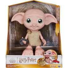 6069165 Harry Potter, Interactive Magical Dobby Elf Doll with Sock, Over 30 Sounds and Phrases, 21.6cm, Kids' Toys for Ages 6 and up, Black
