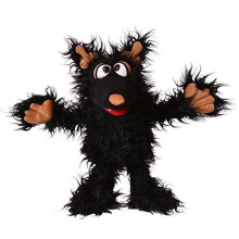 Wolf Plush Monster To Go Living Puppets - Fabric - 35 cm Black