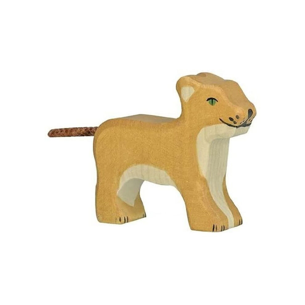 Figurine - Holztiger - 80141 - Lion - Small - Hand-Painted Wood - European Manufacturing 4013594801416