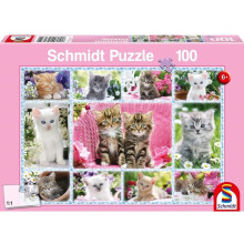 Schmidt macskák és kiscicák puzzle 100 db-os.