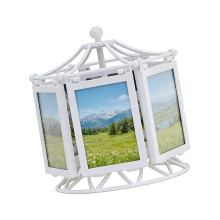 Rotierender Riesenrad-Bilderrahmen, Familienfotorahmen-Weiß
