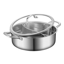 Familien-Doppelkochtopf aus 304-Edelstahl-26cm Doppelsuppengefäß