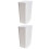 2 Pcs Small Trash Cans Wicker Square Housewarming Gift Office 7