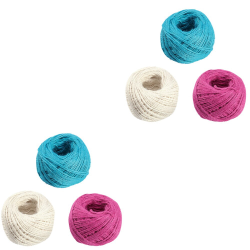 6 Pcs Jute Thread Gift Lace Thread Material Artificial 2