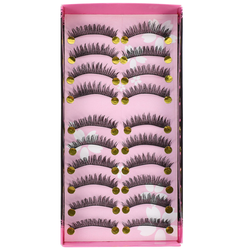Artibetter 2 Pieces Fake Eyelashes Miss Natural Looking False Eyelashess Faux