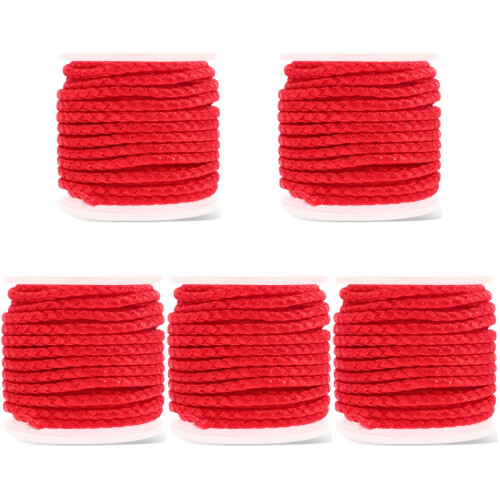5 Rolls Braided Rope Colorful Nylon Material 1