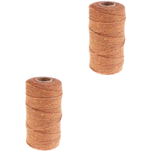 2pcs Woven Cotton Rope Material Yellow Line 2