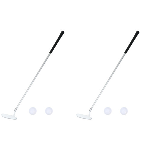 2 Sets Golf Folding Pole Zinc Alloy Child Practice Tools 2