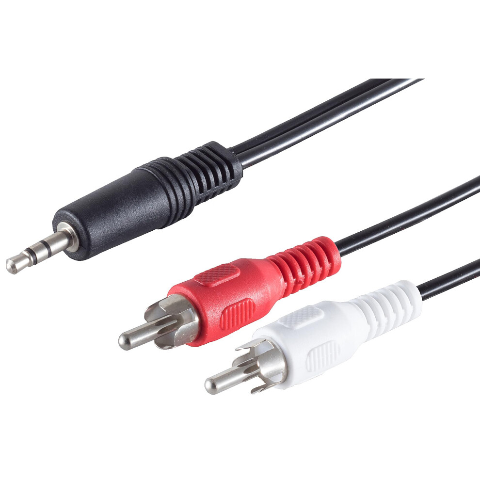 3.5Mm Jack Plug To 2X Rca Plug Stereo Audio Cable 5X 1.5M For Hifi, Speakers Amplifiers Black 9189345958700