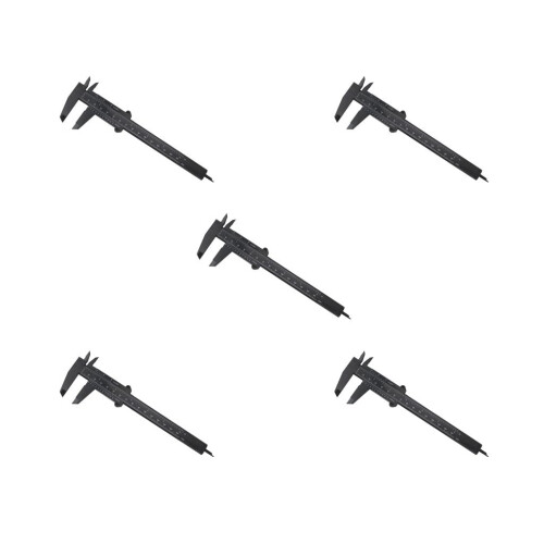 Sliding Vernier Caliper 5 Set 150mm Multi Function Measurement Gauge Accurate Measuring Tool For Students Black
