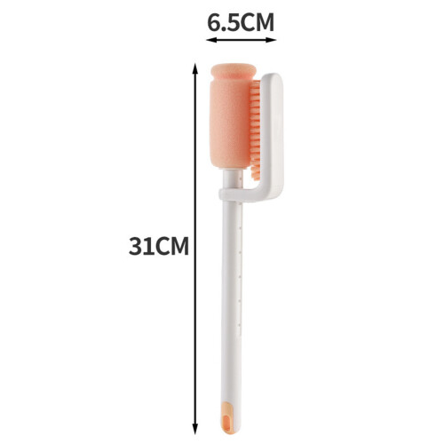 Modelo: Cepillo para biberón de mango largo 2-en-1 con doble cabezal 1