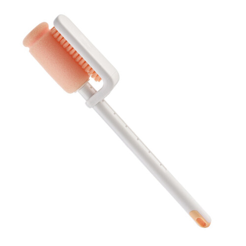 Modelo: Cepillo para biberón de mango largo 2-en-1 con doble cabezal