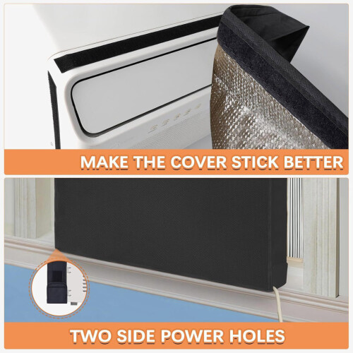 Durable Waterproof Dust Cover for Window Air Conditioners-White 1