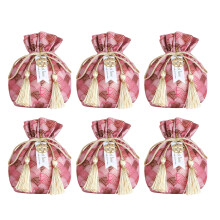 Chinese Wedding Velvety Candy Bags Elegant-Pink Cloud Pattern