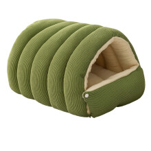 Washable Enclosed Cats House Plush Pet-Large size Light Green