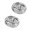 Pack of 2 Nonrust Steel Uncovered Plates for-Smiling monkey 1