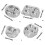 Pack of 2 Nonrust Steel Uncovered Plates for-Smiling monkey 4