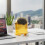 Dichte kleine desktop-prullenbak met-Transparant rood 5