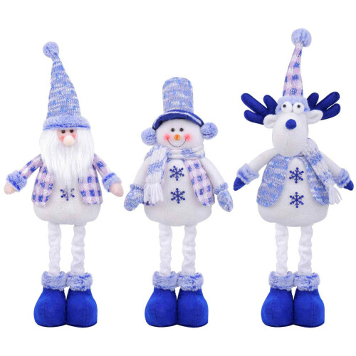 Retractable Christmas Doll Ornament Adjustable Height Plush-Elk 1